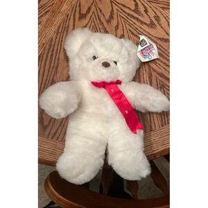 Vintage Jesus Loves Me Plush Teddy Bear with Red Ribbon‎